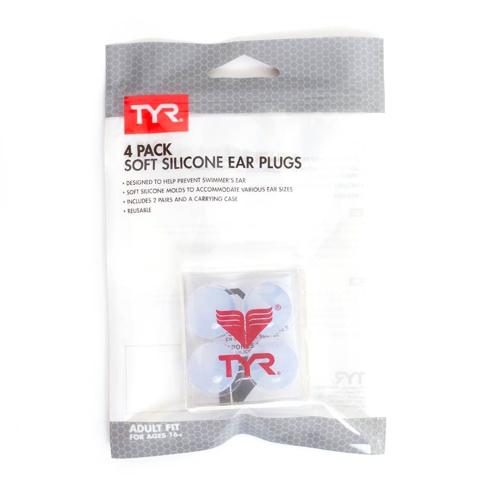 Tyr Sport, Sports Equipment, Sports, Swimming, Soft, Silicone, Ear Plug, Clear, 8109